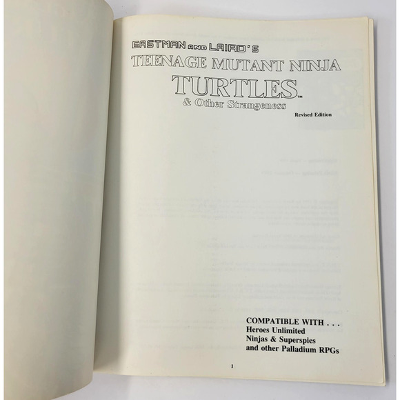 Vintage TMNT RPG Rulebook Teenage Mutant Ninja Turtles & Other Strangeness 1989 - Picture 2 of 15